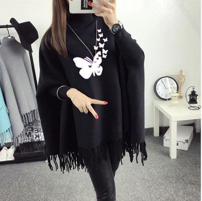 Women Fleece Poncho shawl