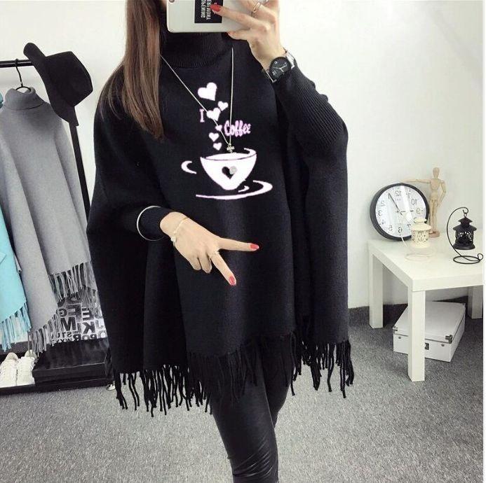 Women Fleece Poncho shawl