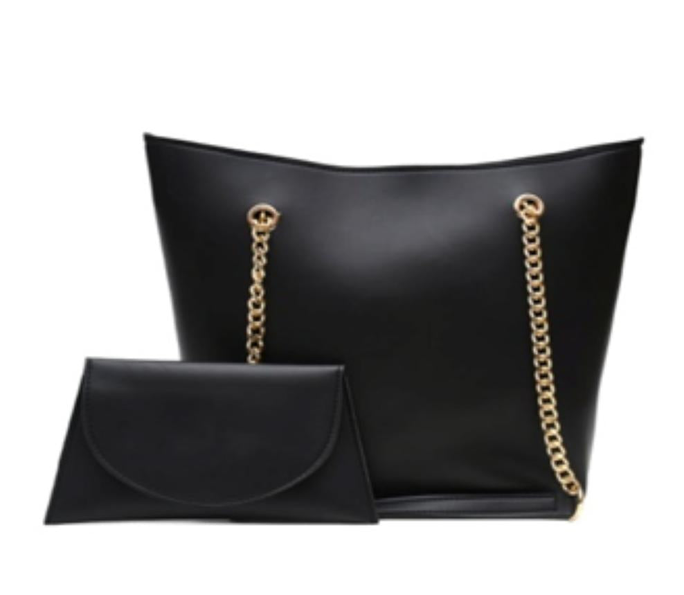 Women Leather Plain Tote Bag